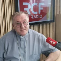 Mgr Yves Le Saux, évêque d'Annecy, au micro de RCF ©RCF Haute-Savoie, 2022