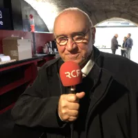 Oreste Sacchelli au micro de Thierry Georges pour parler du 45e Festival de Villerupt