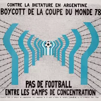 Affiche du comité de pour le boycott de l'organisation par l'Argentine de la Coupe du monde de football (COBA) ©wikimediacommons