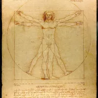 La citation du philosophe grec Protagoras, « L'homme est la mesure de toutes choses », et l'Homme de Vitruve, dessin de Léonard de Vinci (fin xve), sont les symboles les plus connus de la pensée humaniste. ©wikimediacommons