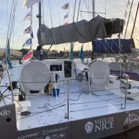 Bateau de Jean-Pierre Dick dans le port de Saint-Malo - RCF Nice Côte d'Azur 