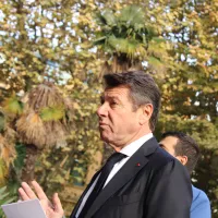 Christian Estrosi, le maire de Nice, dans le parc Wilson le 14 novembre 2022 - RCF