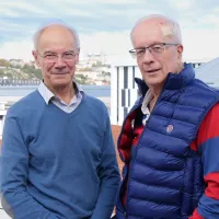 Jean-Marie Mermaz (à gauche), Gérald Joubert - © RCF Lyon