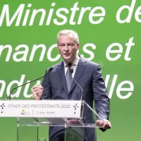 Bruno Le Maire, ministre des Finance, était invité au deuxième édition du "dîner des protestants", le 28/11/2022, Paris ©Corinne Simon / Hans Lucas