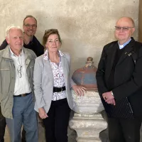 Rencontre avec Denis Mallinger, Emmanuel Soufflet, Nanou Bouillet et le père Yves Gérard  (de gauche à droite)