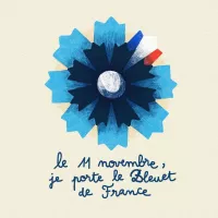 Le bleuet de France, en hommage aux morts pour la France le 11 novembre © Ministère des armées