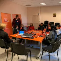 Des élèves du club journal du collège St Joseph Bourg nov 2022