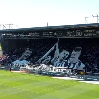 Tifo hommage de la tribune Coubertin aux joueurs emblématiques angevins lors de SCO - FCN ©RCF Anjou