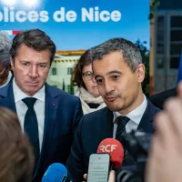 Gérald Darmanin, ministre de l'Intérieur à Nice dans le futur hôtel des polices - Photo : Alejandro Martinez