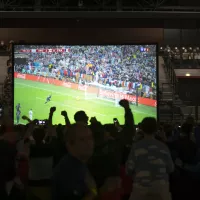 Des supporters français lors de la finale France-Argentine. © Eric Dervaux / Hans Lucas.