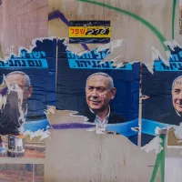 Des affiches de Benjamin Netanyahou © Joanna Marchi / Hans Lucas. 