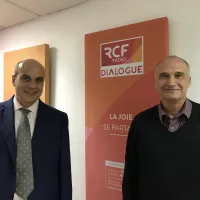 A g. Silvio Guerra, chef de l'établissement Sainte Catherine à Aix-en-Provence, à d. Eric Schulz ingénieur en aéronautique