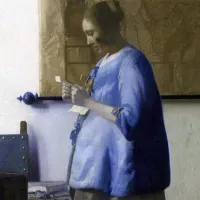 Johannes Vermeer, La Femme en bleu lisant une lettre ©Wikimédia commons