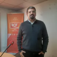 David Nakache dans le studio de RCF à Nice - Photo SCG