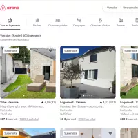 Varrains point à la 1ère place des communes rurales ayant la plus fortes progression de taxe de séjour concernant les AirBnb entre 2021 et 2022 - Capture d'écran AirBnb