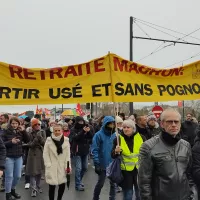 Jeudi 19 janvier 2023 à Angers, la manifestation contre la réforme des retraites a rassemblé 15 000 personnes d'après les syndicats, 11 000 selon la préfecture. ©RCF Anjou