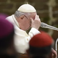 Photo prise par Vatican Media / Catholic Press Photo / HANS LUCAS.