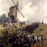 Avancée de l'infanterie française pendant la bataille de Waterloo ©armchairgeneral