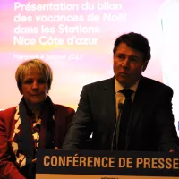 Christian Estrosi, le président de la métropole Nice Côte d'Azur, présente le bilan des stations de ski - Photo RCF 