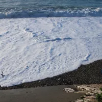 La mer avale les galets à Nice - Photo RCF