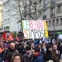 Manifestation en janvier 2020 contre la réforme des retraites à Paris - CC BY 2.0 Paule Bodilis via Wikimedia Commons