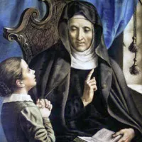 Sainte Angèle Mérici enseignante, par Pietro Calzavacca (1855-1890) ©Wikimédia commons