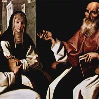 Sainte Paule, sa fille sainte Eustochium et Jérôme de Stridon, peinture de Francisco de Zurbarán ©Wikimédia commons