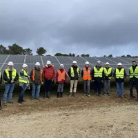 visite de chantier parc photovoltaïque de Palaja