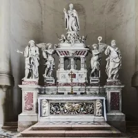 Tombe d'Arnaud Cataneo à la basilique Sainte-Justine de Padoue (Italie) ©Wikimédia commons