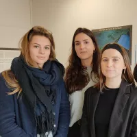 Margaux Charbonnier, Mathilde Quignon, Ambre Slaouté et Laurine Samson, étudiantes en 3ème année à l'Arifts à Angers, dénoncent les mauvaises conditions de formation des éducateurs spécialisés. ©RCF Anjou