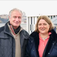 Pascal Tavernier (à gauche), Agnès Contamin - © RCF Lyon
