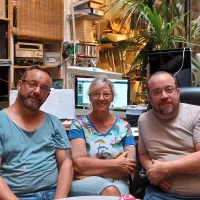®RCF34 2023 : Jean-Louis, Caroline et Yann, chanteurs de rue avec le nouvel orgue de barbarie “Baraffe Charial”
