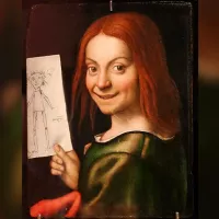  Francesco Caroto, Ritratto di una fanciullo con un disegno infantile (Vérone, Musée de Castelvecchio)