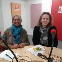 Claire et Ghyslaine dans les studios de c/Dialogue RCF