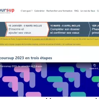 Capture d'écran du site Parcoursup