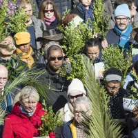 Dimanche des Rameaux dans la paroisse Saint-Jean-Baptiste-de-Belleville, à Paris, le 14/04/2019 ©Corinne Simon / Hans Lucas