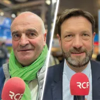 Gilbert Guignand (à gauche), Fabrice Pannekoucke - © RCF Lyon