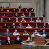 Elisabeth Borne lance la convention citoyenne sur la fin de vie devant ses membres réunis, le 9 décembre 2022, au CESE.  © Maxime Gruss / Hans Lucas