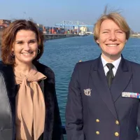 © RCF Alsace - Claire MERLIN, directrice du Port Autonome de Strasbourg et Marine Monjardé,  Responsable région Grand Est pour le recrutement de la Marine nationale