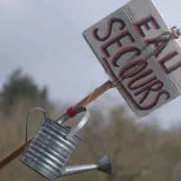 Le collectif Les soulèvements de la terre a organisé une manifestation à Sainte-Soline (Deux-Sèvres) contre le projet de construction de 16 méga-bassines, le 23/03/2023 ©Estelle Ruiz / Hans Lucas