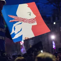 Rassemblement étudiant et interprofessionnel contre le 49.3 et la réforme des retraites, à Paris, le 21/03/2023 ©Clement Martin / Hans Lucas