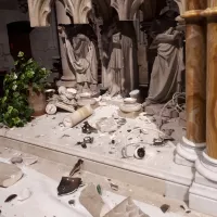 Profanation dans l'église de la Madeleine à Angers Avril 2023 © RCF Anjou