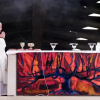 L'archevêque de Strasbourg, Mgr Luc Ravel a remis le 20 avril sa démission au pape. Ici, à Lourdes, en 2019. ©Laurent Ferriere / Hans Lucas