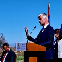 Laurent Wauquiez lors de son déplacement en Arménie