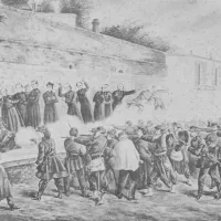 Massacre de la Rue Haxo, le 26 mai 1871 © A. Josse, éditeur – 31 rue de Sèvres, Paris