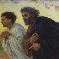 Eugène Burnand, Les Disciples Pierre et Jean courant au sépulcre le matin de la Résurrection, Paris, Musée d'Orsay ©Wikimédia commons