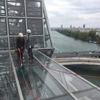 sur les toits du musée des Confluences - © RCF Lyon (Jean-Baptiste Cocagne)