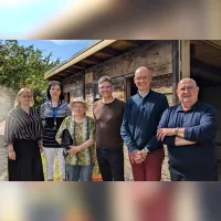 Membres de l'équipe créatrice du parcours mémoriel ©2023 RCF Haute-Savoie