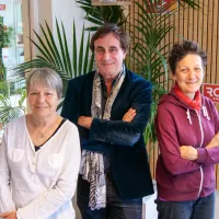 de gauche à droite : Evelyne Riou, Philippe Couteau et Anne Mangeot - © RCF Lyon