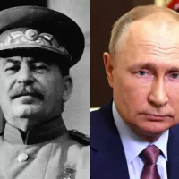 Staline en 1943 / Vladimir Poutine en 2022 ©Wikimédia commons